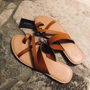 Tan Crossed Forever21 Sandals